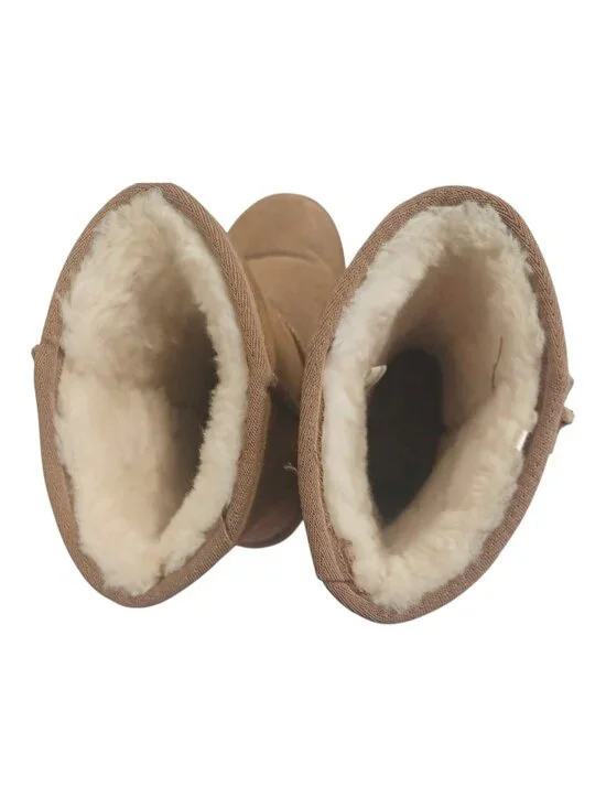 Minnetonka Camel Brown Suede Moccasin Booties with Fringe Size 6 - Picture 6 of 7